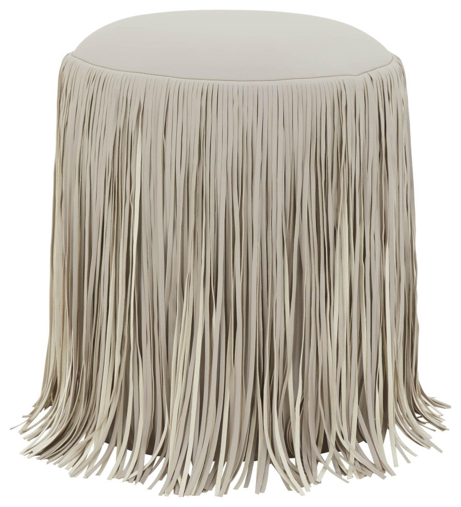 Shag Me Ottoman, Gray