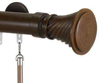 Deco Traverse Rod 2 With Elfin Finial, Sienna, 132