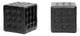 Siskal Black Modern Cube Ottoman, Set of 2