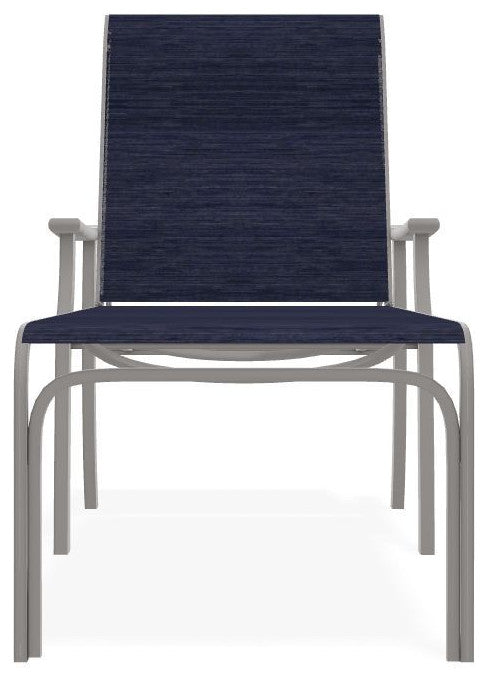 St. Catherine Sling 4-Position Outdoor Chaise Lounge, Collect Indigo/Warm Gray