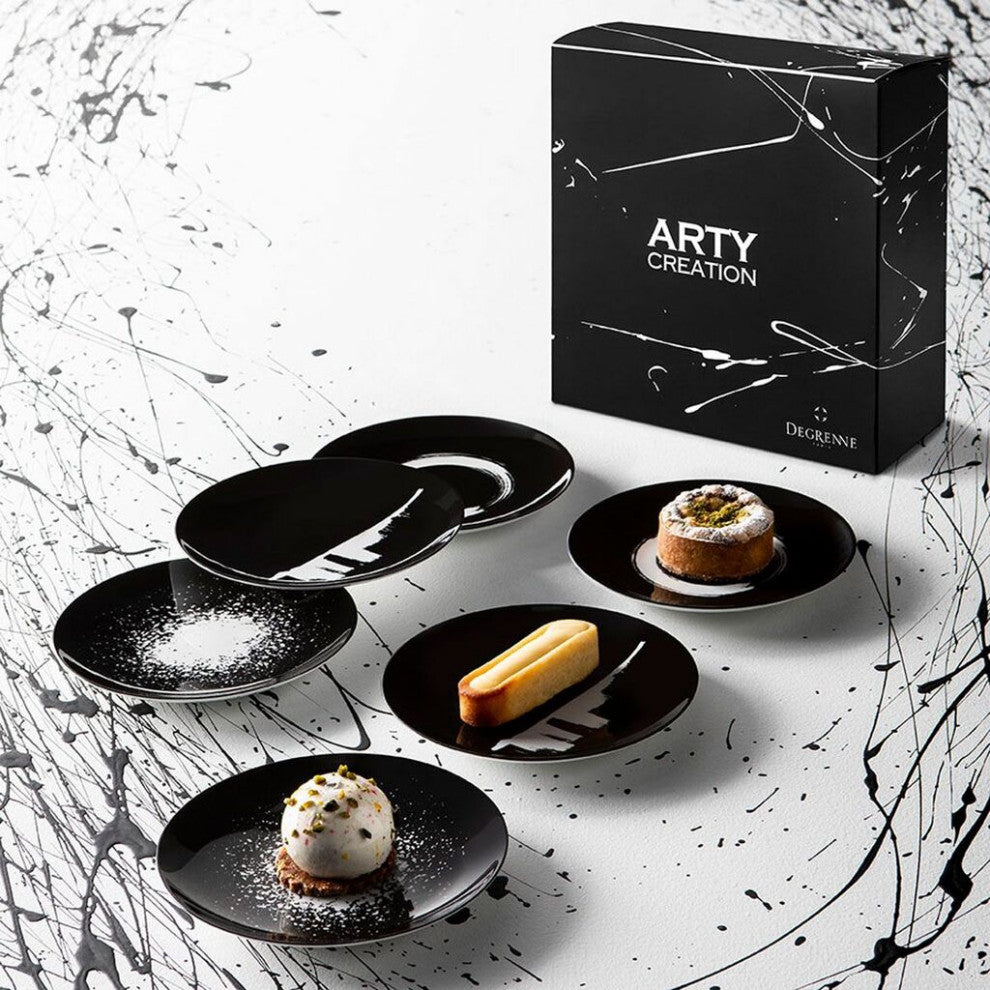 Degrenne Arty Creation Round Plate 8" | Set of 6