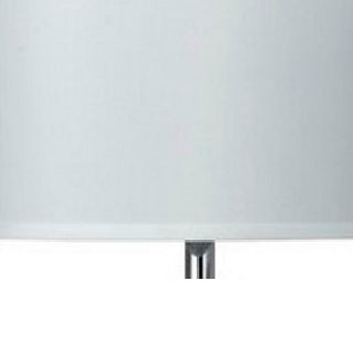 Benzara BM224674 Wall Lamp with Round Shade & 3 Way Push Button, Silver