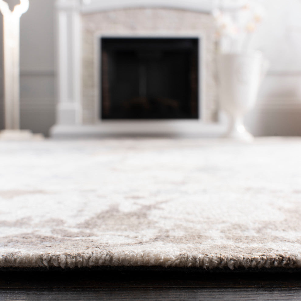 Safavieh Expression Collection EXP478 Rug, Ivory/Blue, 8'x10'