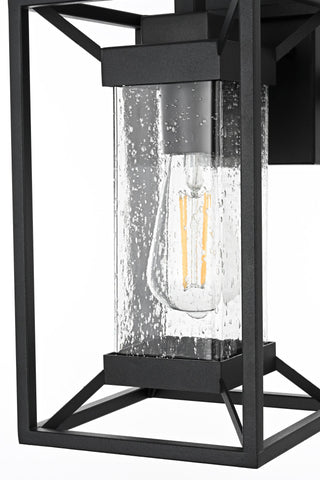 Home Living 7" Outdoor Wall Sconce, Black