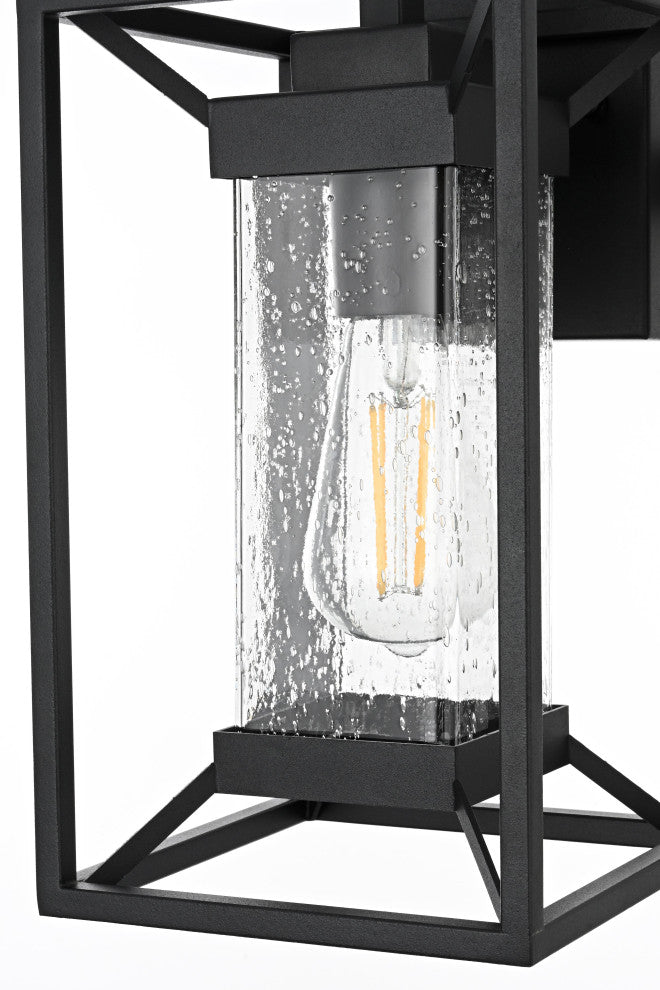 Home Living 7" Outdoor Wall Sconce, Black