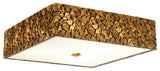Mosaic Square 3-Light Flush in Gold
