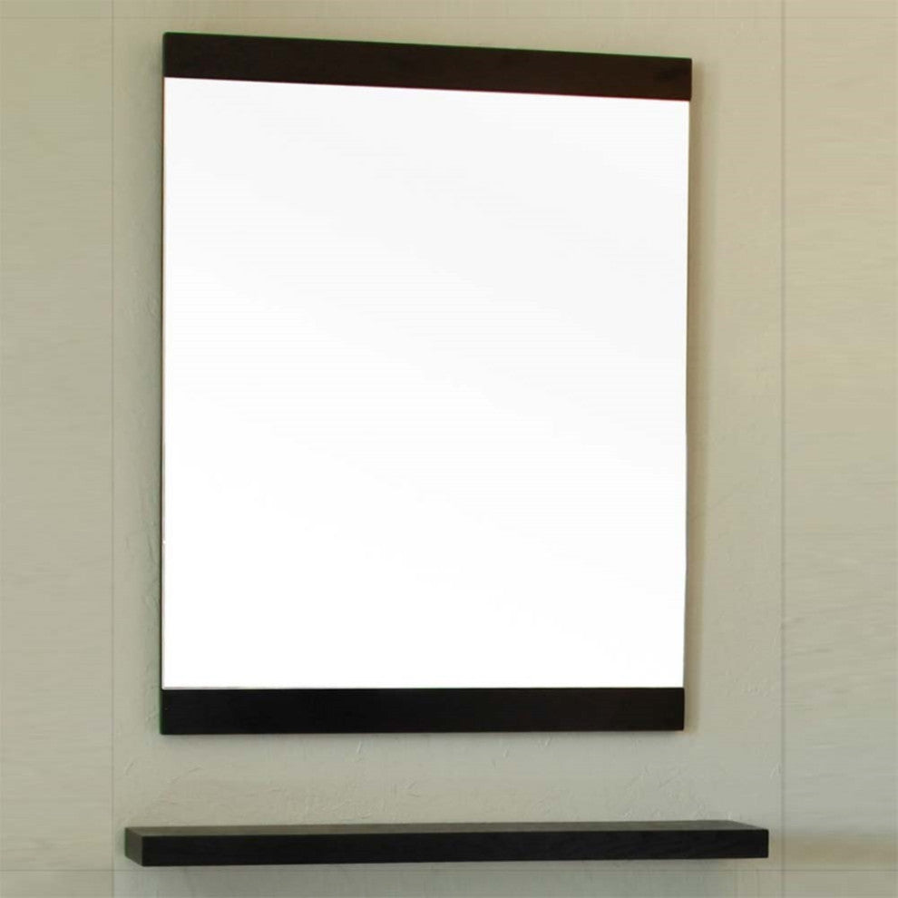 23.6" Mirror, Black, Wood