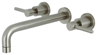 Kingston Brass Two-Handle Wall Mount Tub Faucet, Brushed Nickel