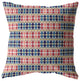 20" Red Blue Spades Suede Throw Pillow