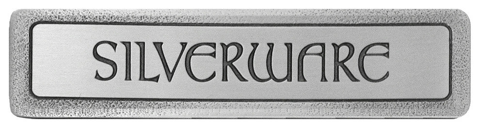 "Silverware" Pull Antique Pewter (Horizontal)