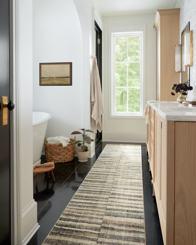 Chris Loves Julia x Loloi Humphrey Natural / Moss 3'-6" x 5'-6" Accent Rug