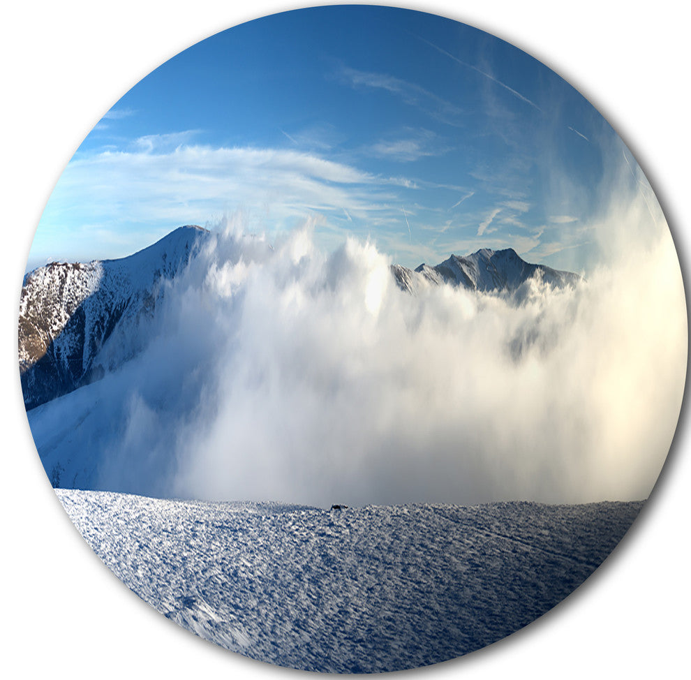 Beautiful Winter Landscape, Photo Round Wall Art, 11"