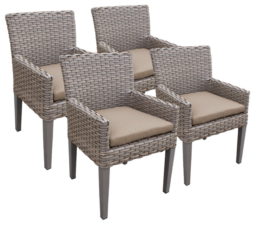 4 Florence Dining Chairs With Arms Wheat