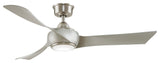 Fanimation Wrap Custom Ceiling Fan Brushed Nickel with LED Light, 52"