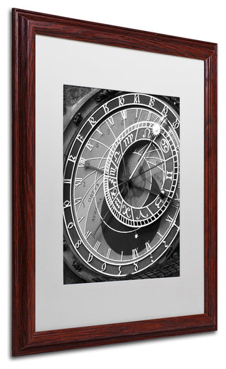 "Astronomic Watch Prague 11" Matted Framed Canvas Art by Moises Levy