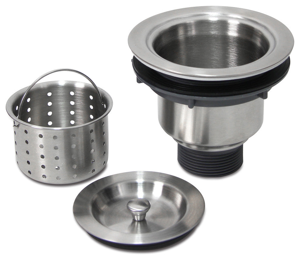 Boann Sink Drain Colander Kit, Brushed Stainless Steel
