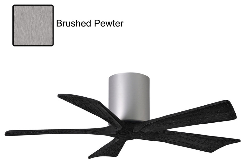 Matthews Fan, Irene-5H Ceiling Fan, Brushed Pewter, 42", Matte Black