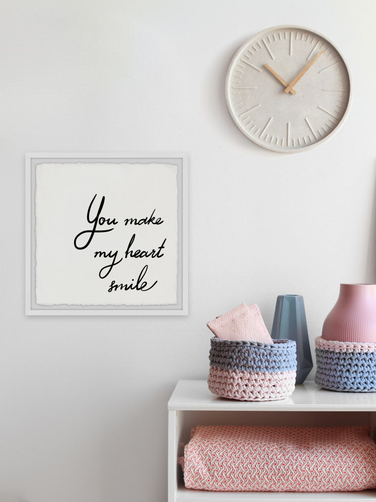 "My Heart Smile" Framed Painting Print, 12x12