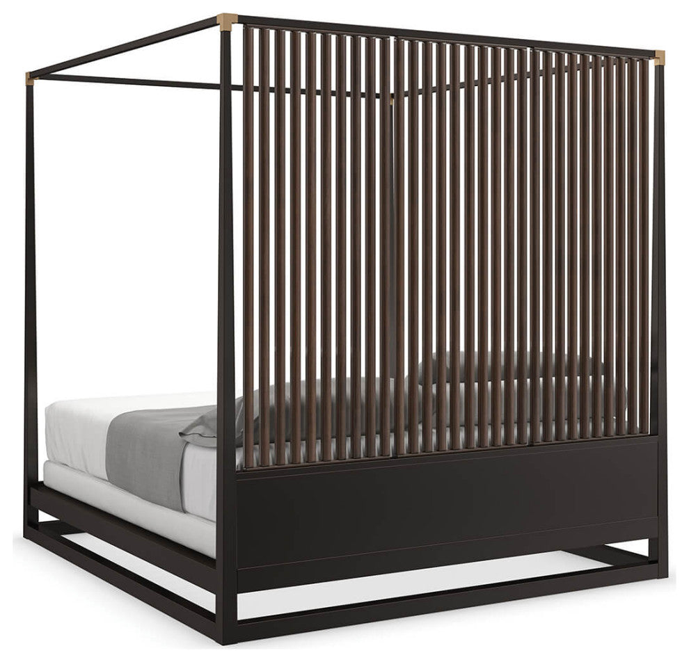 Mid Century Modern Canopy Bed Queen