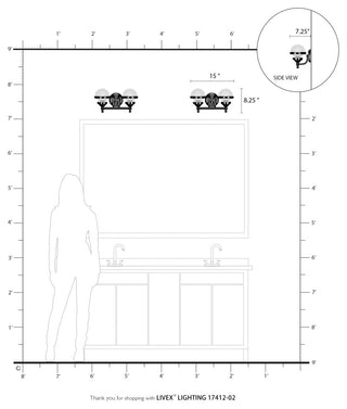 Livex Lighting Polished Brass 2-Light Vanity Sconce