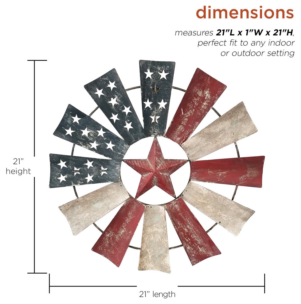 Patriotic Windmill Wall Decor