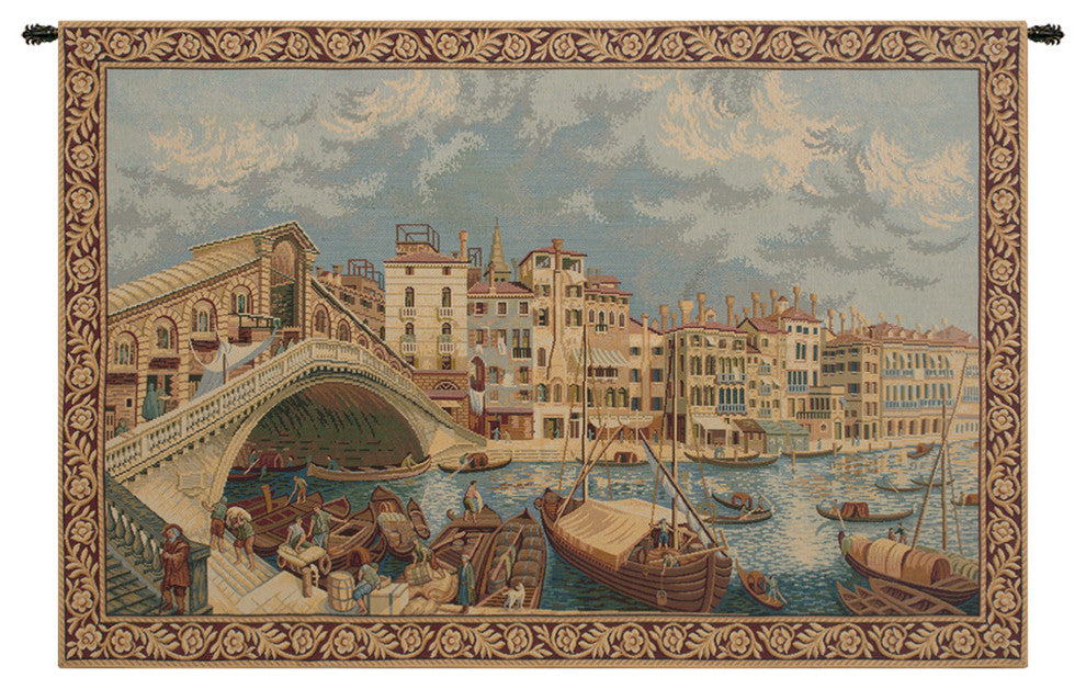 Ponte Di Rialto, Wall Tapestry, 19"x38"