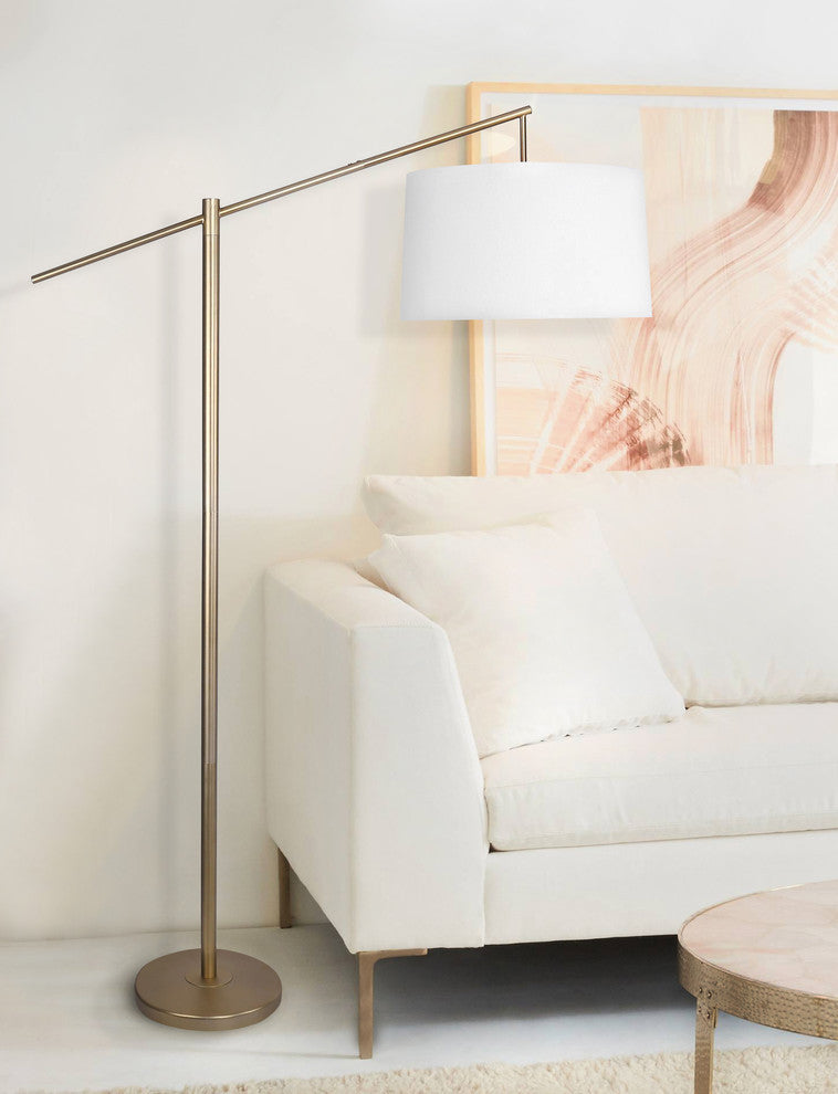 69" Plated Gold Task Floor Lamp