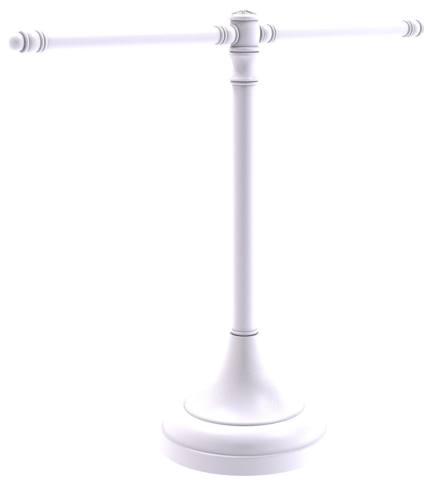 Carolina Crystal Guest Towel Stand, Matte White