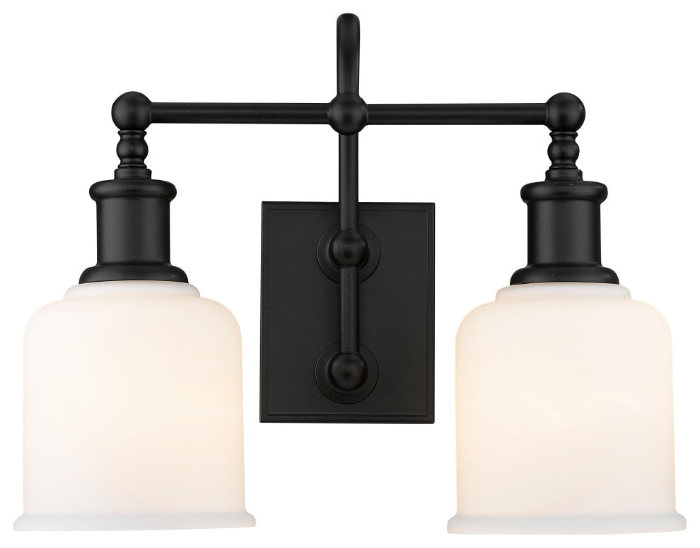 Zlite 733-2V-MB 2-Light Vanity, Matte Opal