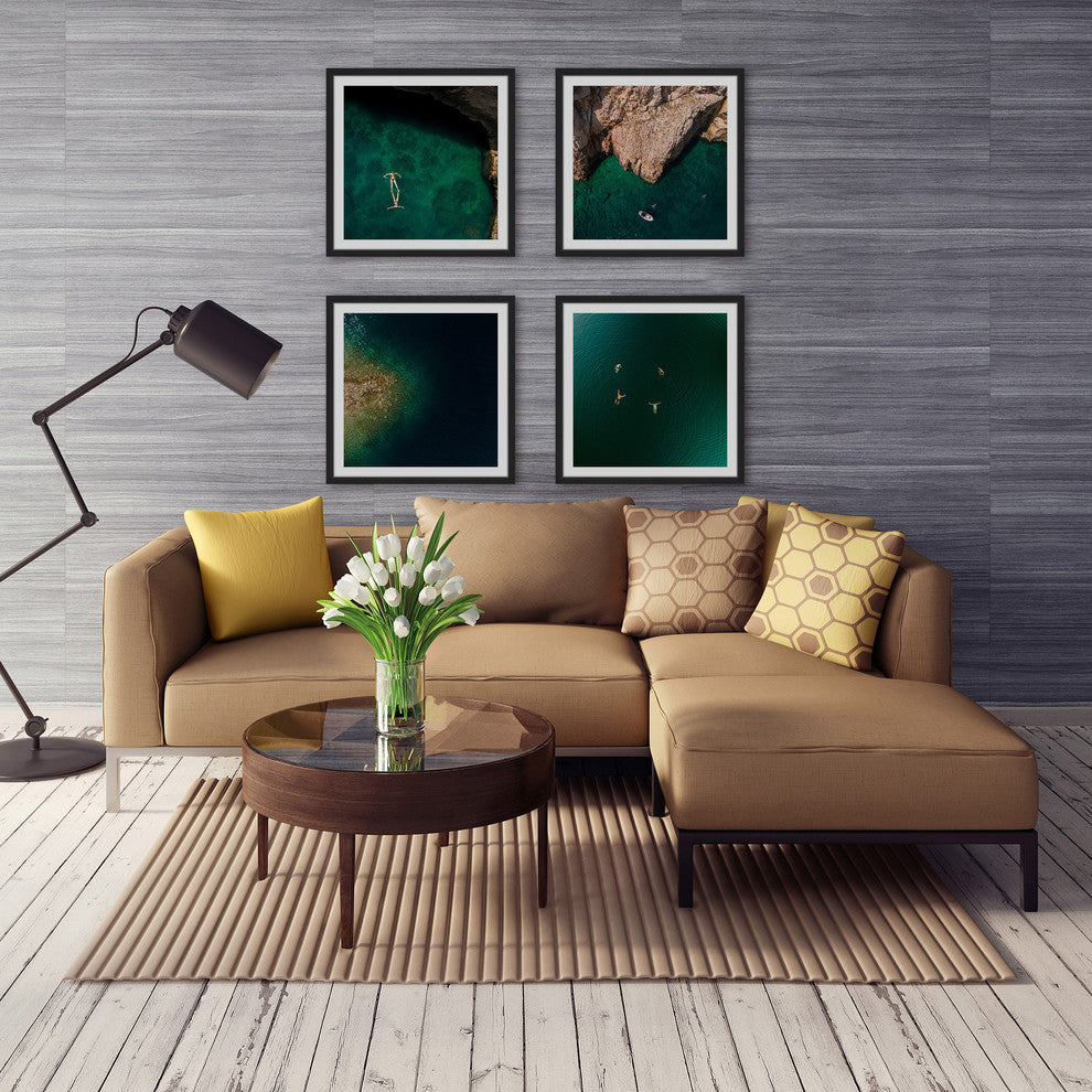 Quiet Coves Quadriptych, 36x36
