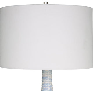 Uttermost Clariot Ribbed Blue Table Lamp