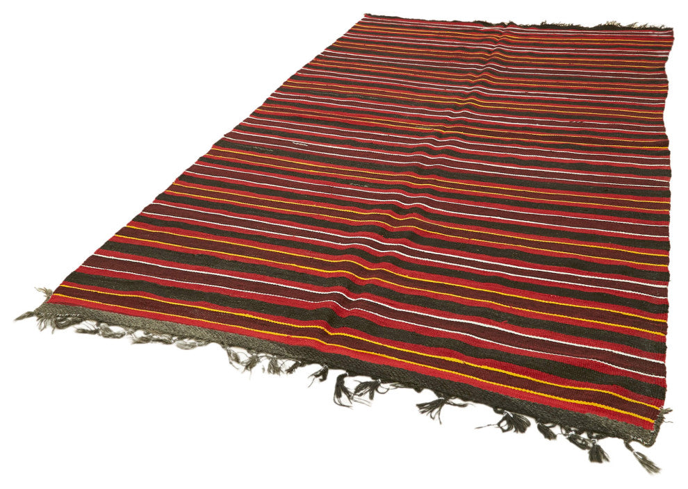 Rug N Carpet - Handmade Oriental 6' 1'' x 10' 5'' Vintage Goat Hair Kilim Rug