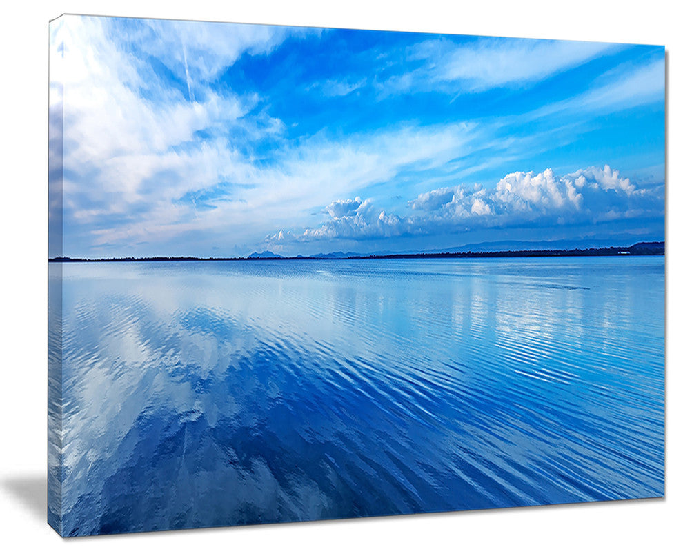"Sunset Blue Panoramic Landscape" Landscape Wall Art Print, 20"x12"