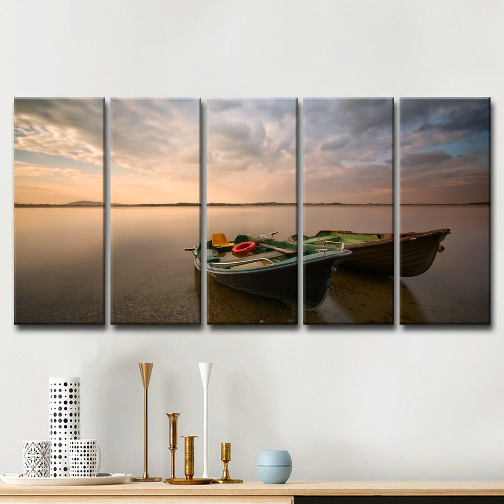 Ready2HangArt ''Boats'' 5-Piece Canvas Wall Decor Set
