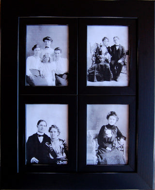 Window Pane Collage Frame, Openings, Black Distressed, 5x7