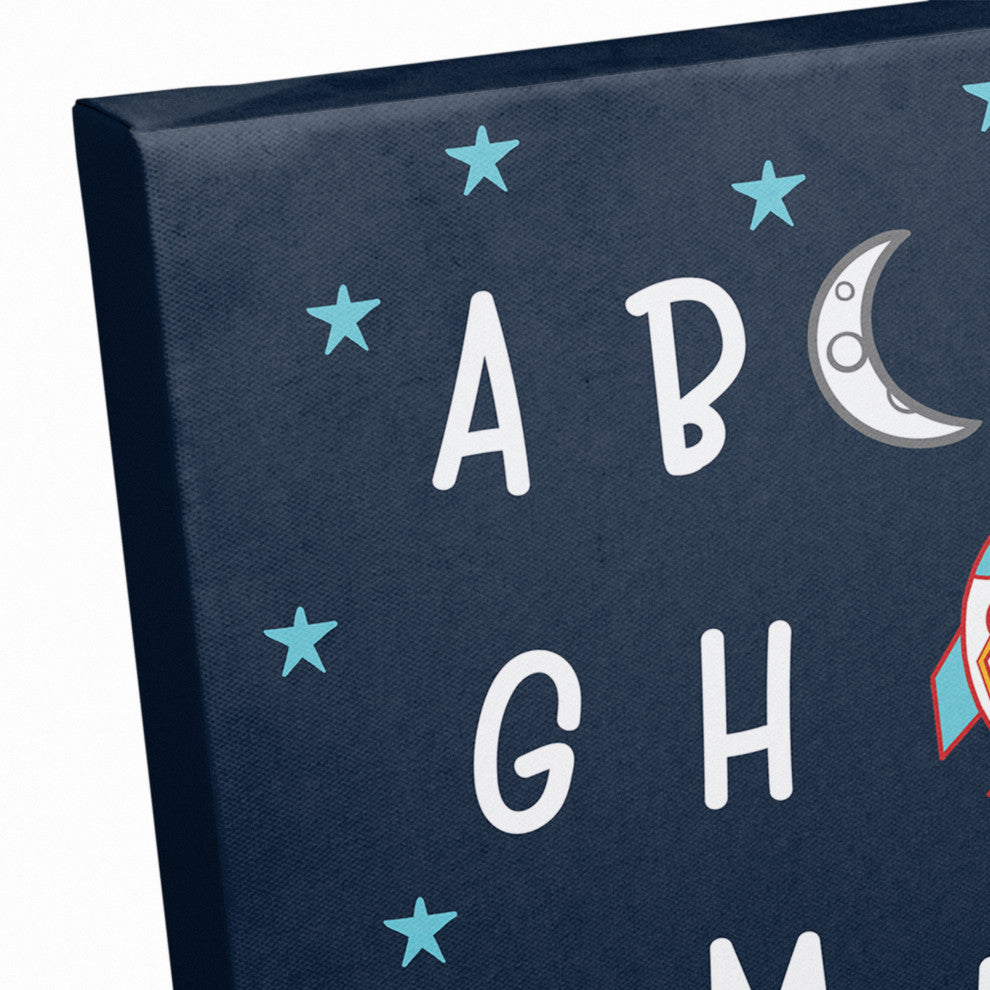 Space Alphabet 11x14 Canvas Wall Art