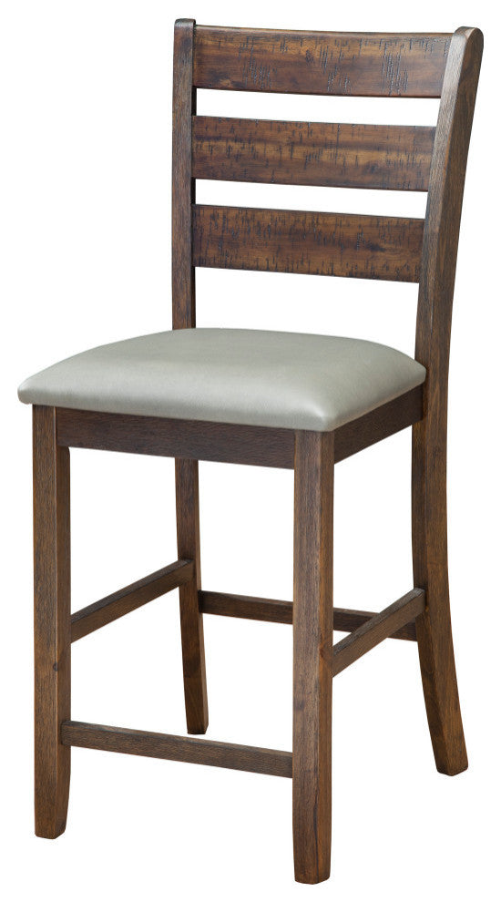 Emery Set of 2 Pub Height Chairs, Walnut