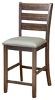 Emery Set of 2 Pub Height Chairs, Walnut