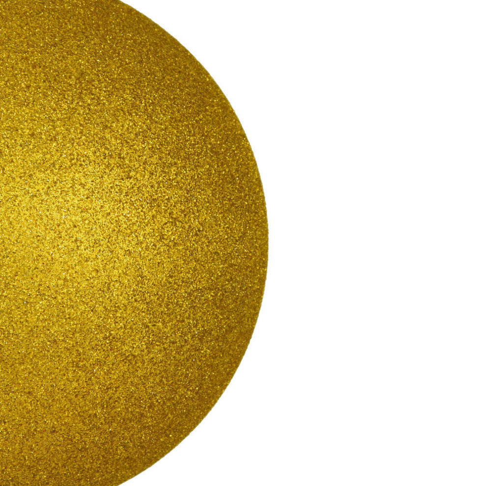 Vickerman N592546Dg 10" Medallion Gold Glitter Ball Ornament