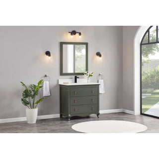 Legion Furniture WS2512 Series Bathroom Sink Vanity, Pewter Green, 36", Artificial Stone Top, Single Sink