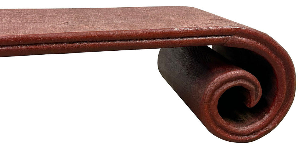 Consigned Late 19th Century Chinese Scrolled Sides Coffee Table