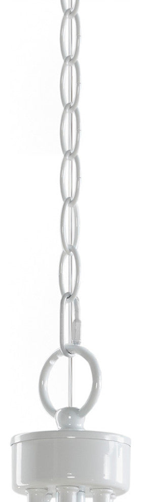 510 Design Ellie Contemporary Matte White Metal 6-Light Chandelier