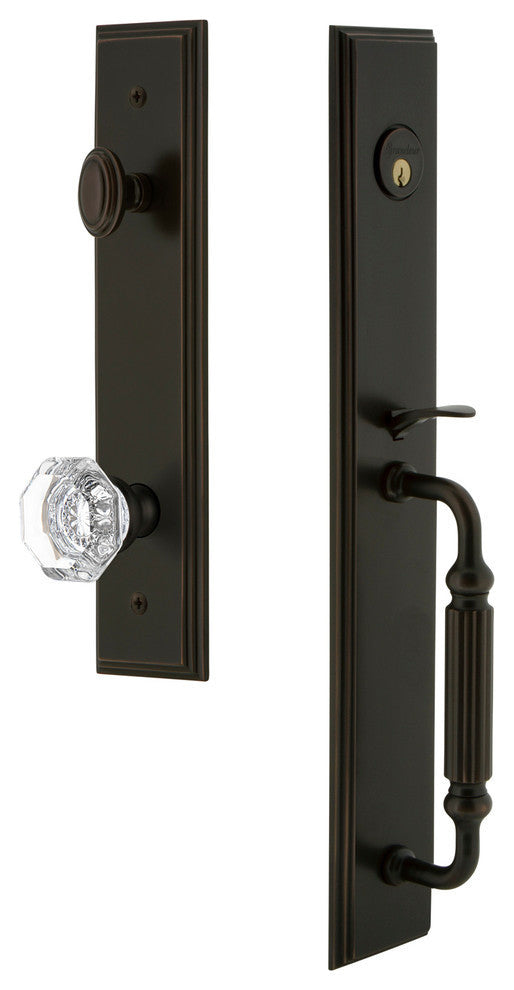 Carre' 1-Piece Dummy Handleset, F Grip and Chambord, Timeless Bronze, 848961