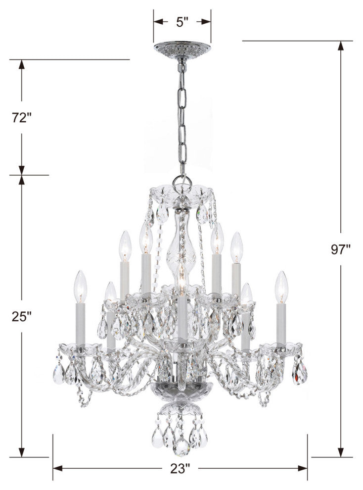 Crystorama Traditional Crystal 10-Light Chandelier