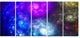 Colorful Fractal Rotating Galaxies, Abstract Wall Art Canvas, 60"x28", 5 Panels