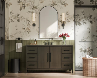 Home Living 60" Single Bathroom Vanity, Mocha Brown