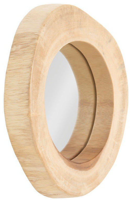 Chamcha Wood Slice Mirror, Small