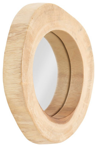 Chamcha Wood Slice Mirror, Small