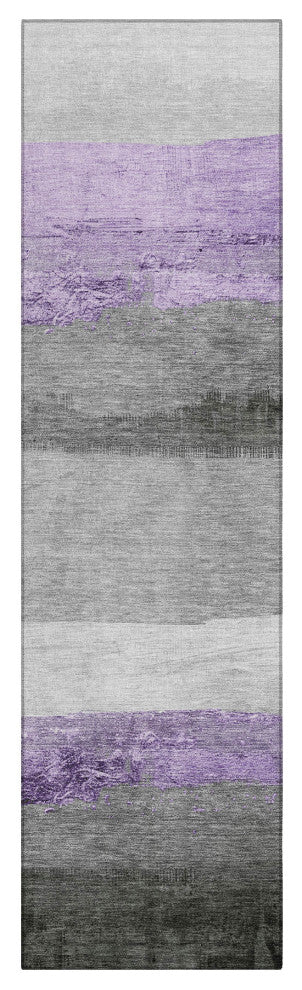 Machine Washable Indoor/Outdoor Chantille ACN1883 Violet 2'3" x 7'6" Runner Rug