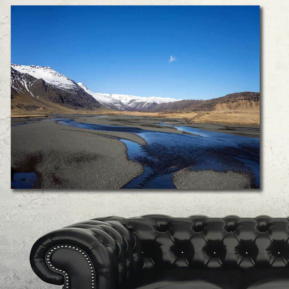 Mountains and Lakes Iceland, Landscape Canvas Art Print, 60x40
